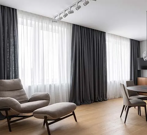 Blackout curtains in a nursery