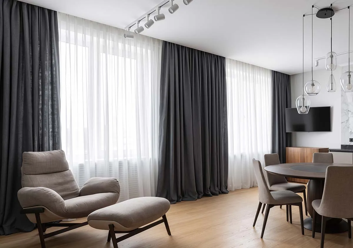 Blackout curtains in a nursery