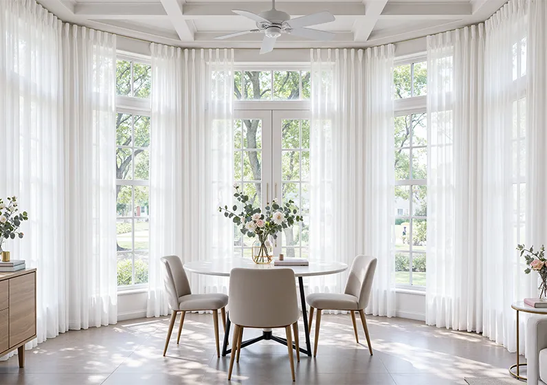 Blackout curtains in a nursery