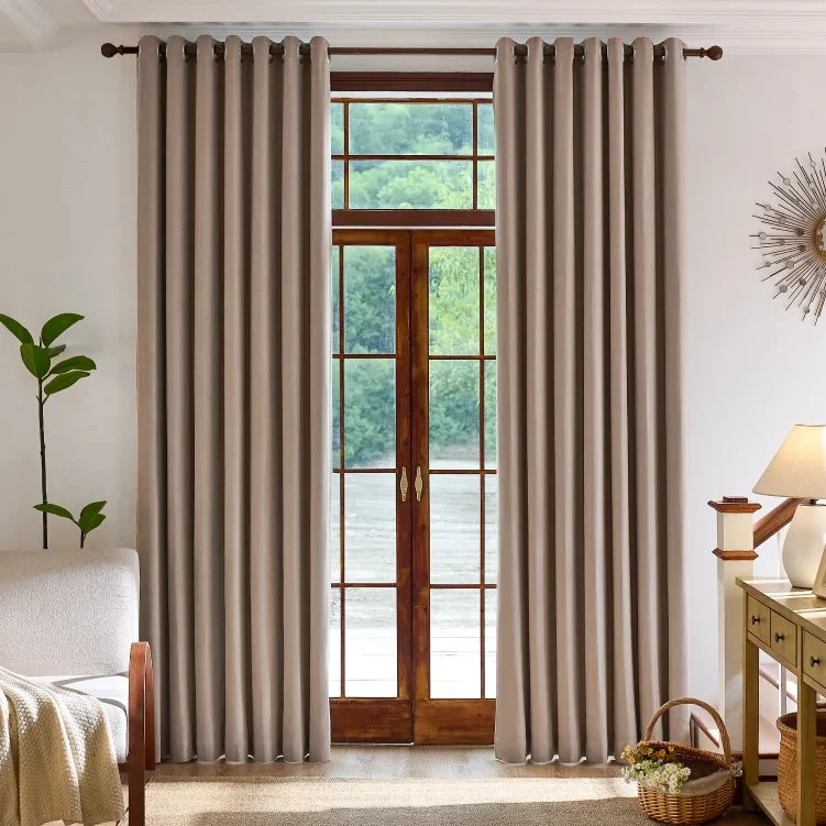 Modern grommet drape