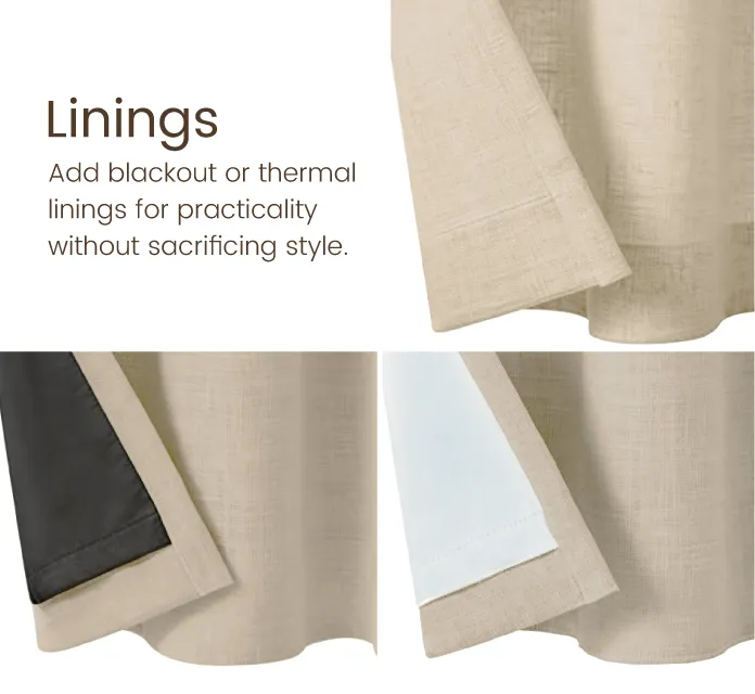 Curtain lining type guide